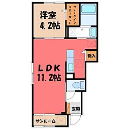 ルミエール 1LDKの間取図画像