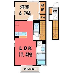 ロイヤルテラス 1LDKの間取図画像