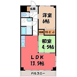 ラ・フレーズ 2LDKの間取図画像