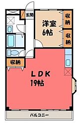 SAPHY 1LDKの間取図画像