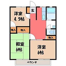 菊地ハイツA 3DKの間取図画像