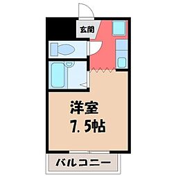 エクセレントハイツ 1Kの間取図画像