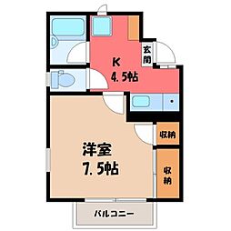 JR東北本線 宇都宮駅 バス20分 陽西中西下車 徒歩6分 1階/-
