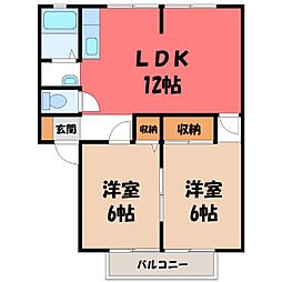 メゾン・フェンネル 2LDKの間取図画像