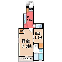 グランメゾンA 2Kの間取図画像