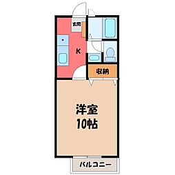 ノーブルクロード1 1Kの間取図画像