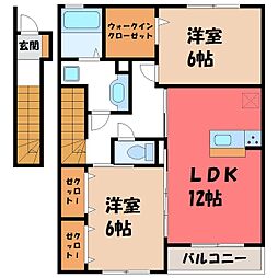 フォーゲルテラスオランジュ6 2LDKの間取図画像