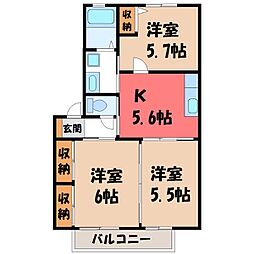 K-パレス 3Kの間取図画像