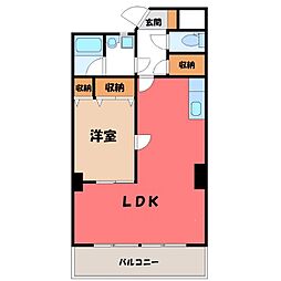 グランドールK-1 1LDKの間取図画像