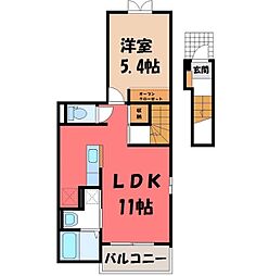 サニーフラットA 1LDKの間取図画像