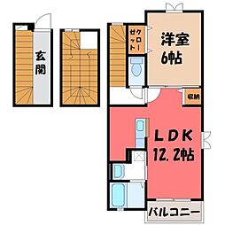 プレステージ 1LDKの間取図画像