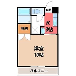 すずめレジデンス 1Kの間取図画像