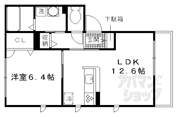 ヴィアソーレ石田 301｜京都府京都市伏見区石田大受町(賃貸マンション1LDK・3階・46.75㎡)の写真 その2