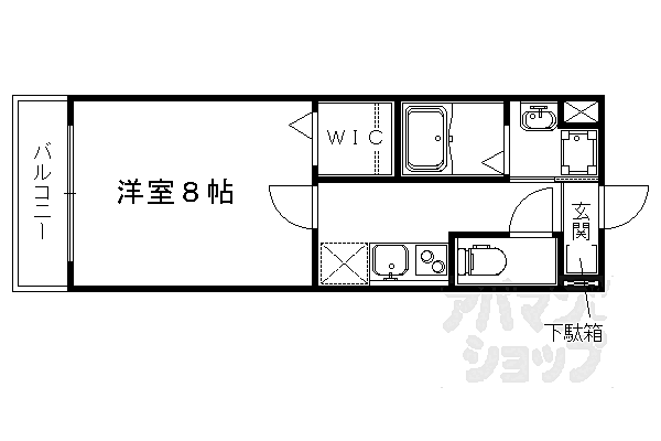 サクシード伏見駅南 106｜京都府京都市伏見区菱屋町(賃貸マンション1K・1階・24.94㎡)の写真 その2