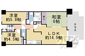 宇治黄檗パークホームズ 103 ｜ 京都府宇治市五ケ庄平野（賃貸マンション3LDK・1階・67.93㎡） その2