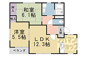 京都府長岡京市奥海印寺大見坊（賃貸アパート2LDK・1階・52.50㎡） その2