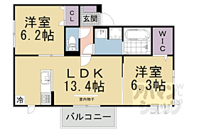 仮称）Ｄ－ＲＯＯＭ宇治大久保 201 ｜ 京都府宇治市大久保町北ノ山（賃貸アパート2LDK・2階・58.37㎡） その2