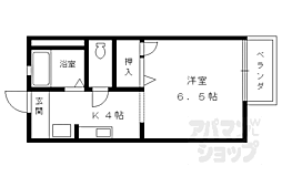 ラ・フェール大久保 2階1Kの間取り