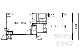 京都府京都市山科区西野大鳥井町（賃貸アパート1LDK・1階・40.58㎡） その2