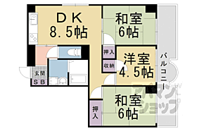 京都府京都市山科区東野八反畑町（賃貸マンション3LDK・1階・58.10㎡） その2