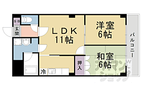 京都府京都市山科区御陵大津畑町（賃貸マンション2LDK・3階・52.60㎡） その2