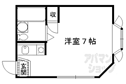 ジョイハイツ 2階ワンルームの間取り