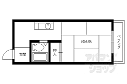 阪急京都本線 東向日駅 徒歩9分の賃貸アパート 2階1DKの間取り