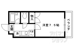 エクセル桃山 3階1Kの間取り