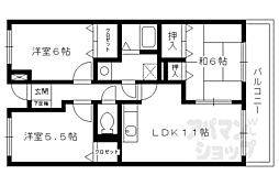 エルパティオ田原 3階3LDKの間取り