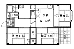 クロカワビル 301 3階3Kの間取り