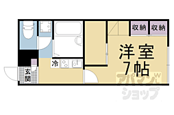 JR東海道・山陽本線 山科駅 徒歩9分の賃貸アパート 2階1Kの間取り