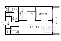 阪急京都本線 西向日駅 徒歩12分の賃貸マンション 1階2LDKの間取り