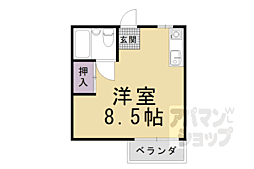 京都地下鉄東西線 山科駅 徒歩12分の賃貸マンション 3階ワンルームの間取り