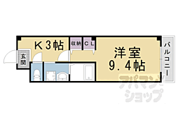 JR東海道・山陽本線 山科駅 徒歩5分の賃貸マンション 1階1Kの間取り
