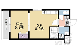 仮称）ＣＵＯＲＥ城陽 403 3階1DKの間取り