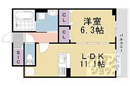和幸館 3階1LDKの間取り