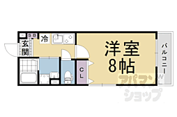 ＫＯＴＯステージ伏見稲荷 201 2階1Kの間取り