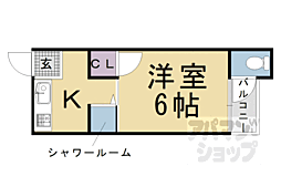 阪急京都本線 西向日駅 徒歩10分の賃貸アパート 1階1Kの間取り