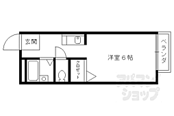 セントハウス岡田 1階1Kの間取り