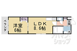 ＣＵＯＲＥｙｏｄｏ 1階1LDKの間取り
