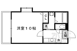 メゾン・チェリーイースト 4階1Kの間取り