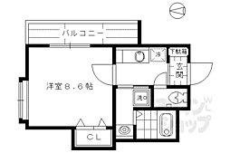 メゾン・ホープ 3F 3階1Kの間取り