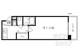 メゾン・チェリー 4階1Kの間取り