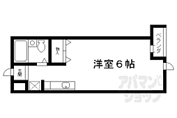 阪急京都本線 西向日駅 徒歩1分の賃貸マンション 2階1Kの間取り