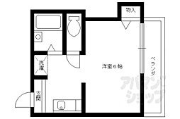 阪急京都本線 長岡天神駅 徒歩8分の賃貸アパート 1階1Kの間取り