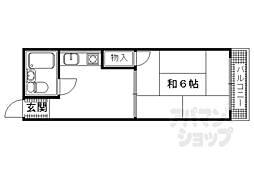 阪急京都本線 東向日駅 徒歩3分の賃貸マンション 3階1Kの間取り