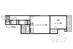 Ｓｈａ　Ｍａｉｓｏｎ　Ｌｅｓ　Ｂｏｉｓ 2階1LDKの間取り