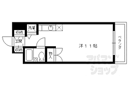 プレシードノモト 2階1Kの間取り