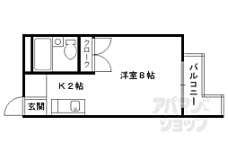 大久保ガーデンヒルズ 309 3階1Kの間取り