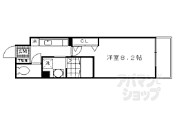 バンブー・ラン 2階1Kの間取り